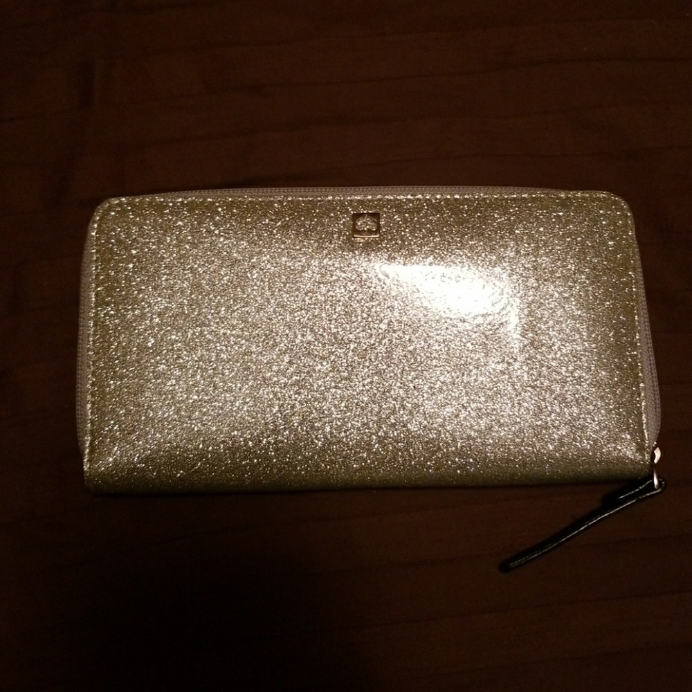 Silver glitter Kate Spade wallet